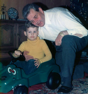 Papa und Karsten, Weihnachten 1975